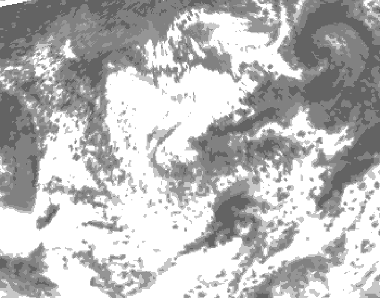GDPS total cloud 192 hour forecast chart for Canada based on 2026/08/01 0000Z data