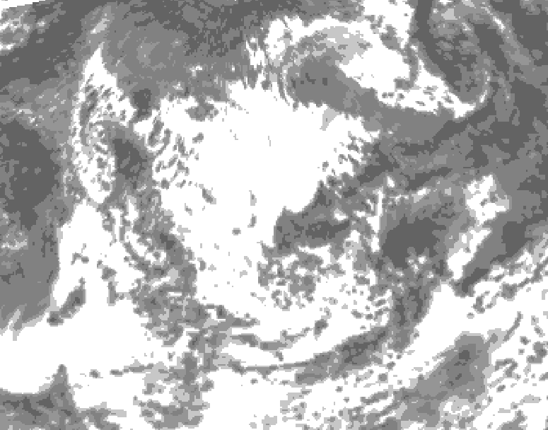 GDPS total cloud 216 hour forecast chart for Canada based on 2026/08/01 0000Z data