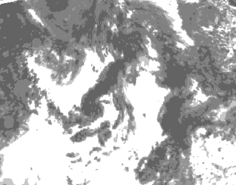 GDPS total cloud 048 hour forecast chart for Canada based on 2026/08/01 1200Z data