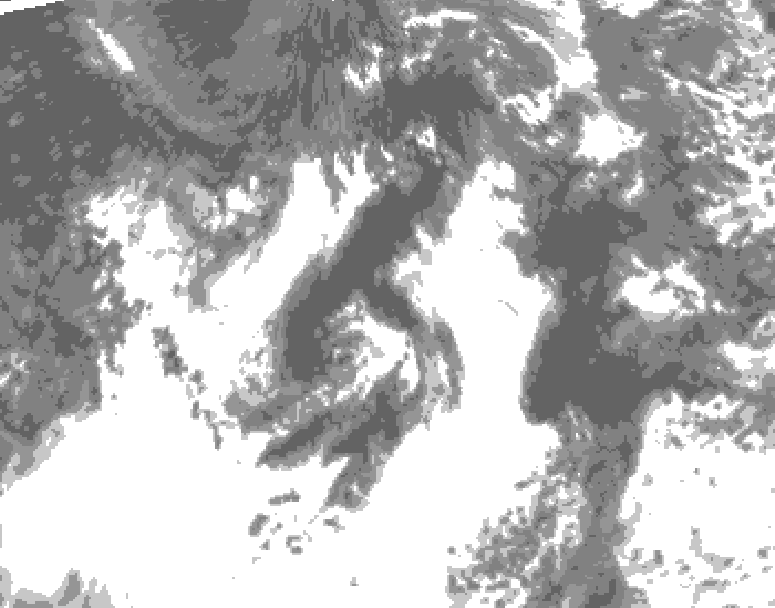GDPS total cloud 054 hour forecast chart for Canada based on 2026/08/01 1200Z data