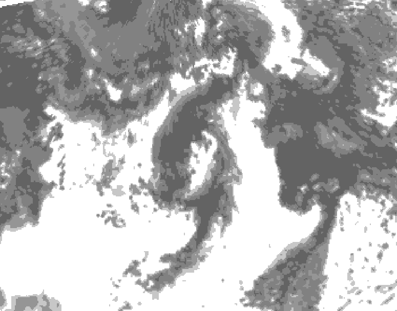 GDPS total cloud 066 hour forecast chart for Canada based on 2026/08/01 1200Z data