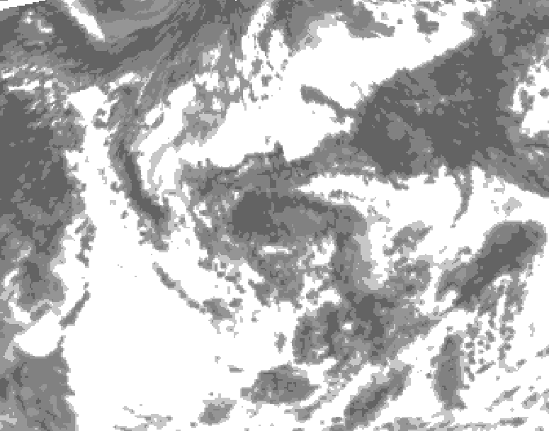 GDPS total cloud 144 hour forecast chart for Canada based on 2026/08/01 1200Z data