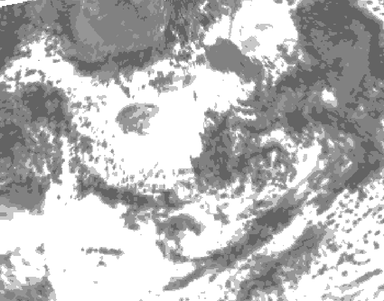 GDPS total cloud 198 hour forecast chart for Canada based on 2026/08/01 1200Z data