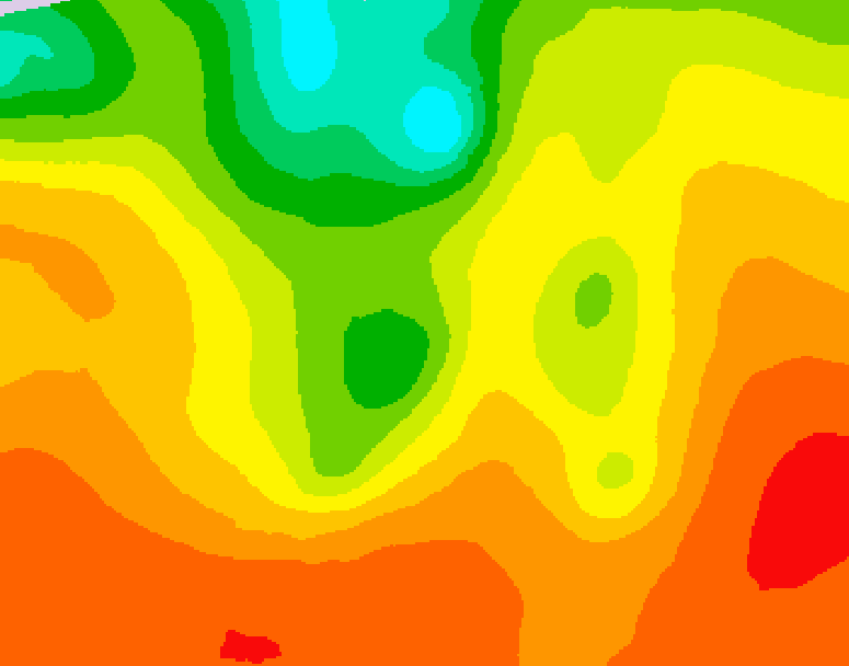 GDPS 500 millibar geopotential height 048 hour forecast chart for Canada based on 2026/08/02 0000Z data