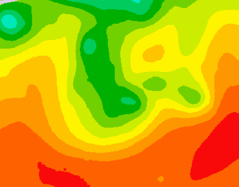 GDPS 500 millibar geopotential height 072 hour forecast chart for Canada based on 2026/08/02 0000Z data