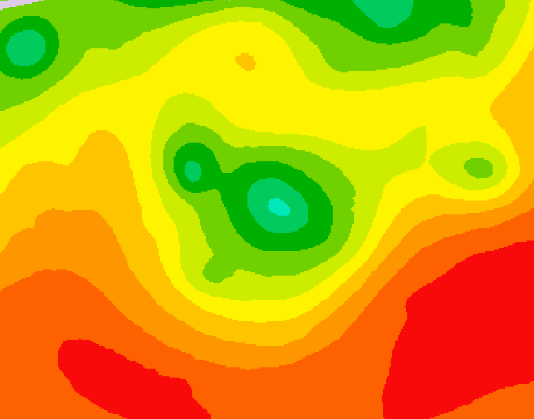 GDPS 500 millibar geopotential height 096 hour forecast chart for Canada based on 2026/08/02 0000Z data