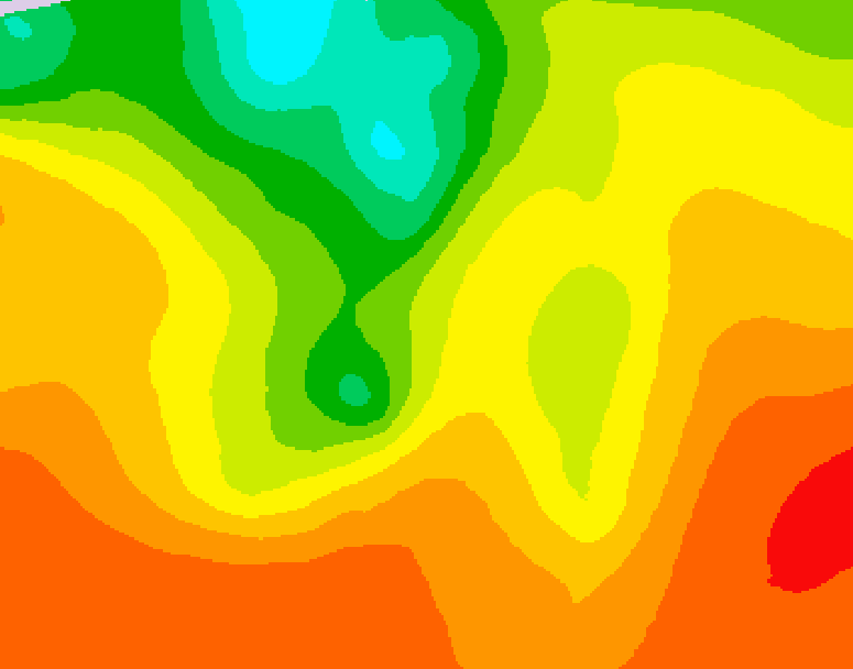 GDPS 500 millibar geopotential height 024 hour forecast chart for Canada based on 2026/08/02 1200Z data