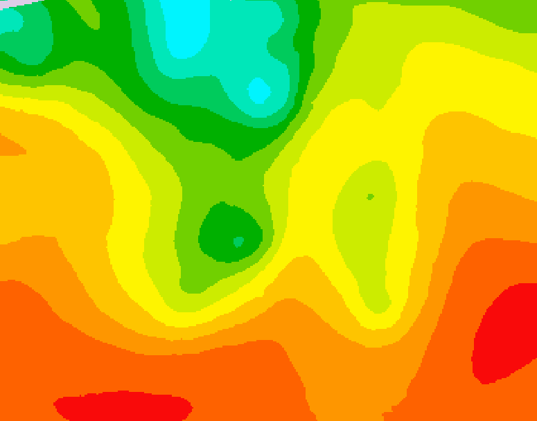 GDPS 500 millibar geopotential height 030 hour forecast chart for Canada based on 2026/08/02 1200Z data