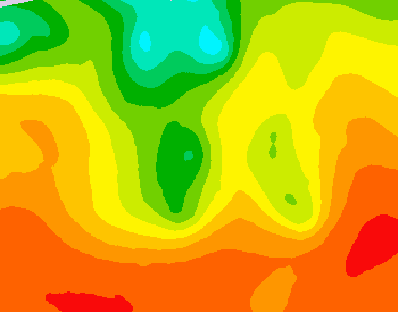 GDPS 500 millibar geopotential height 042 hour forecast chart for Canada based on 2026/08/02 1200Z data