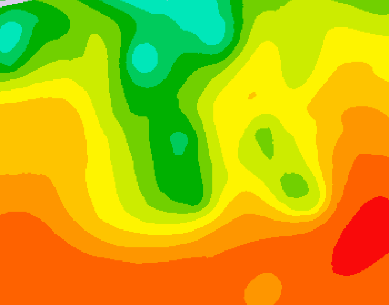 GDPS 500 millibar geopotential height 048 hour forecast chart for Canada based on 2026/08/02 1200Z data