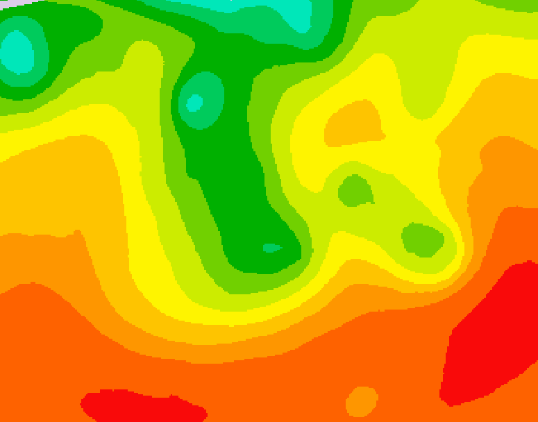 GDPS 500 millibar geopotential height 054 hour forecast chart for Canada based on 2026/08/02 1200Z data