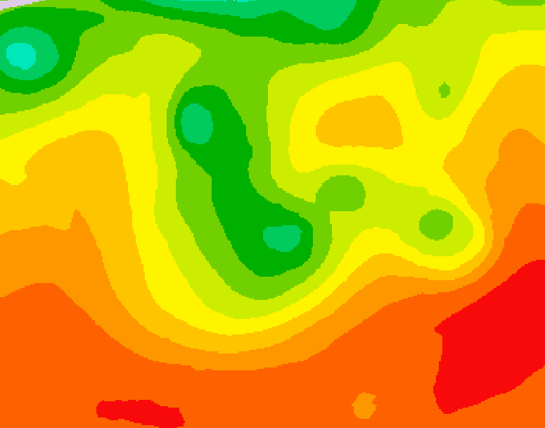 GDPS 500 millibar geopotential height 060 hour forecast chart for Canada based on 2026/08/02 1200Z data