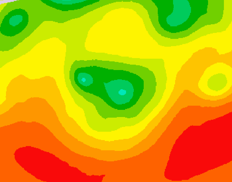 GDPS 500 millibar geopotential height 090 hour forecast chart for Canada based on 2026/08/02 1200Z data