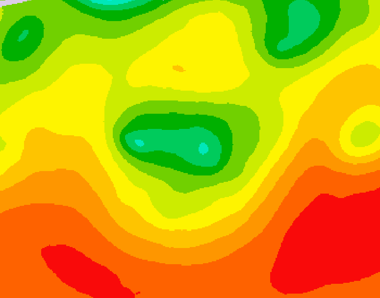GDPS 500 millibar geopotential height 096 hour forecast chart for Canada based on 2026/08/02 1200Z data