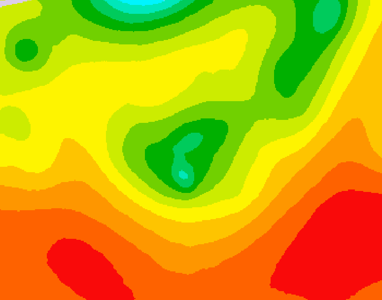 GDPS 500 millibar geopotential height 120 hour forecast chart for Canada based on 2026/08/02 1200Z data