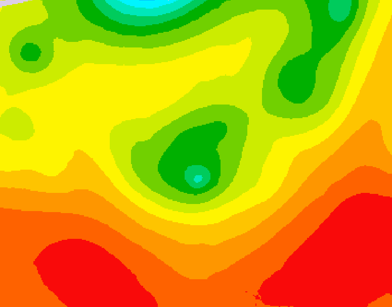 GDPS 500 millibar geopotential height 126 hour forecast chart for Canada based on 2026/08/02 1200Z data