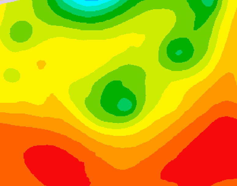 GDPS 500 millibar geopotential height 132 hour forecast chart for Canada based on 2026/08/02 1200Z data