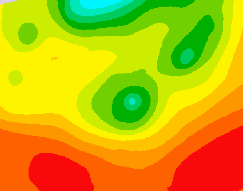 GDPS 500 millibar geopotential height 150 hour forecast chart for Canada based on 2026/08/02 1200Z data