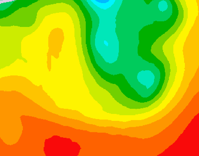 GDPS 500 millibar geopotential height 222 hour forecast chart for Canada based on 2026/08/02 1200Z data