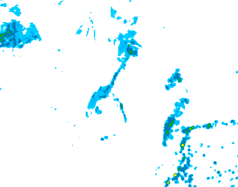 GDPS precipitation 024 hour forecast chart for Canada based on 2026/08/02 1200Z data