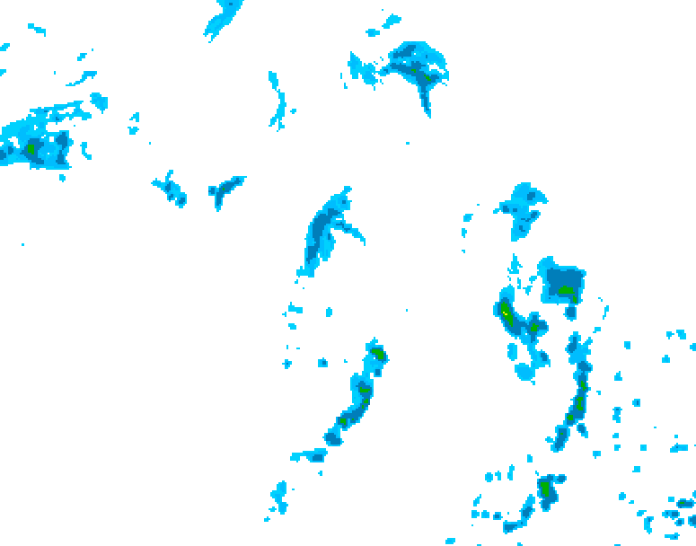 GDPS precipitation 042 hour forecast chart for Canada based on 2026/08/02 1200Z data