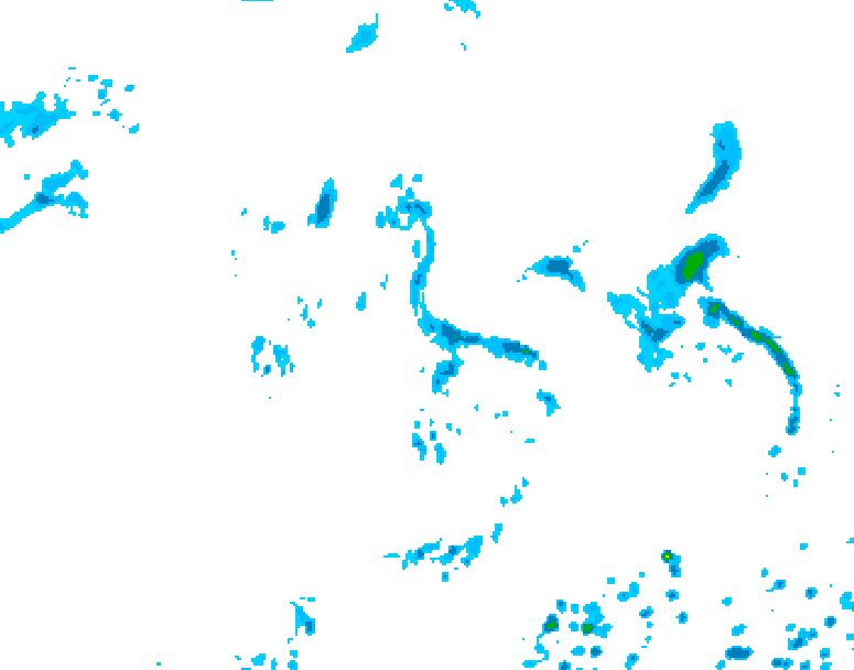 GDPS precipitation 060 hour forecast chart for Canada based on 2026/08/02 1200Z data