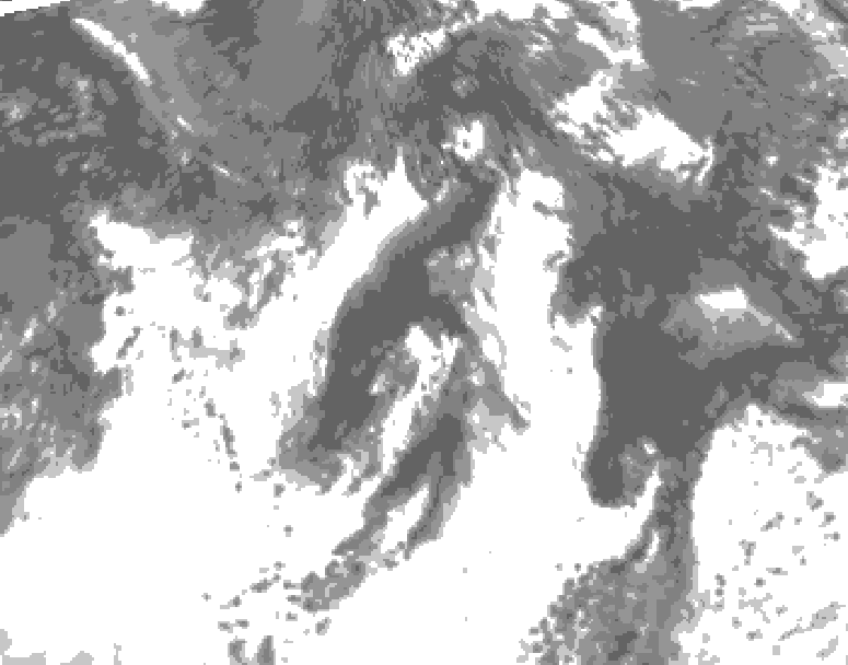 GDPS total cloud 048 hour forecast chart for Canada based on 2026/08/02 0000Z data