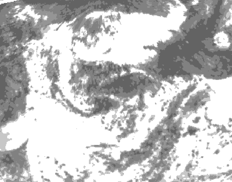 GDPS total cloud 120 hour forecast chart for Canada based on 2026/08/02 0000Z data
