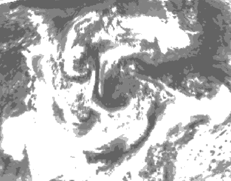 GDPS total cloud 078 hour forecast chart for Canada based on 2026/08/02 1200Z data