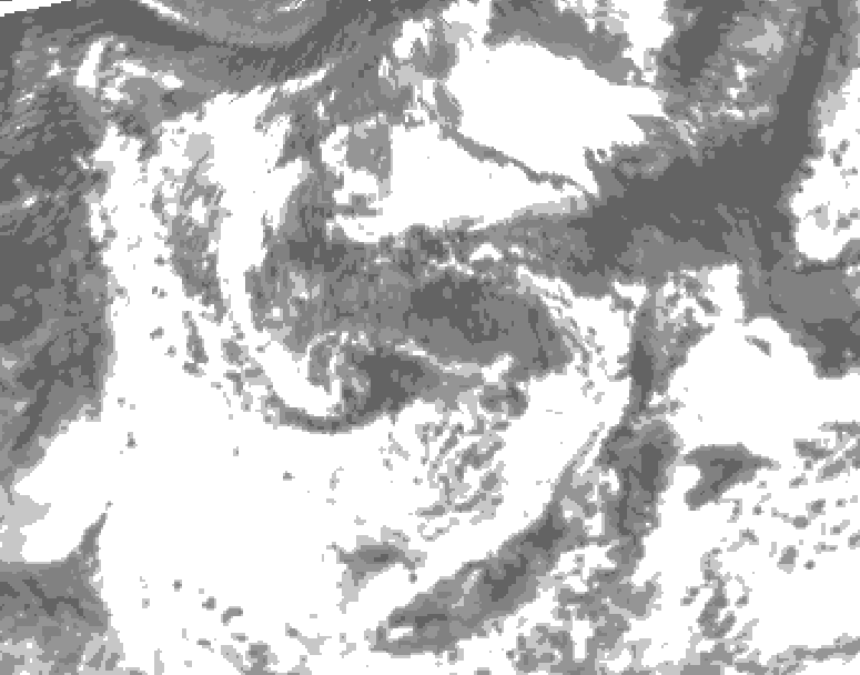 GDPS total cloud 108 hour forecast chart for Canada based on 2026/08/02 1200Z data