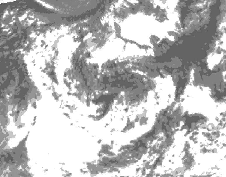 GDPS total cloud 114 hour forecast chart for Canada based on 2026/08/02 1200Z data
