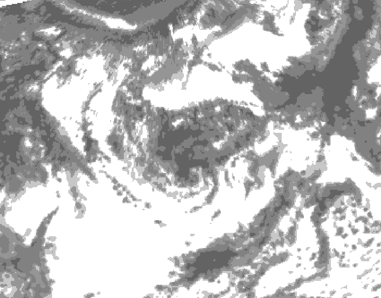 GDPS total cloud 126 hour forecast chart for Canada based on 2026/08/02 1200Z data