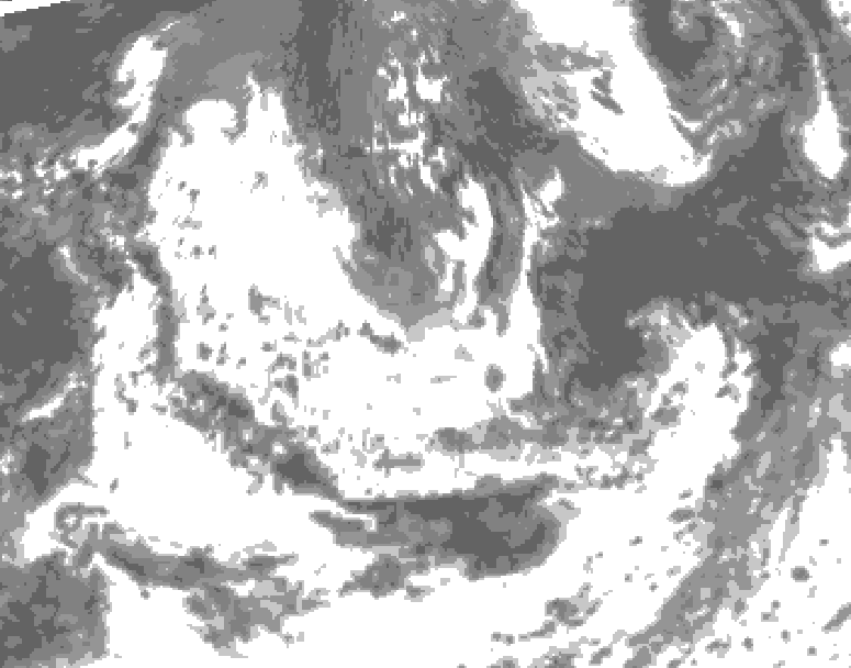 GDPS total cloud 222 hour forecast chart for Canada based on 2026/08/02 1200Z data
