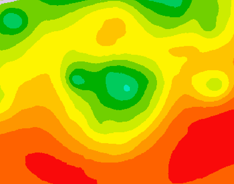 GDPS 500 millibar geopotential height 072 hour forecast chart for Canada based on 2026/08/03 0000Z data