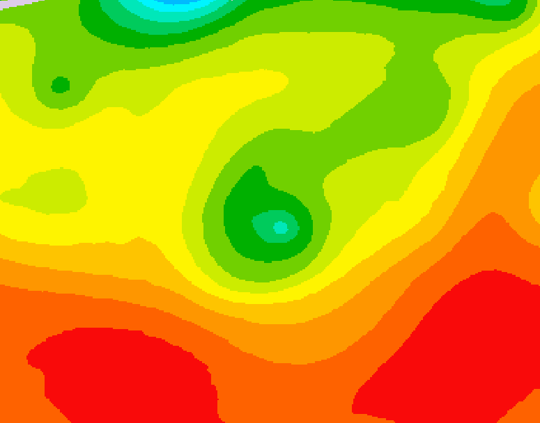 GDPS 500 millibar geopotential height 120 hour forecast chart for Canada based on 2026/08/03 0000Z data