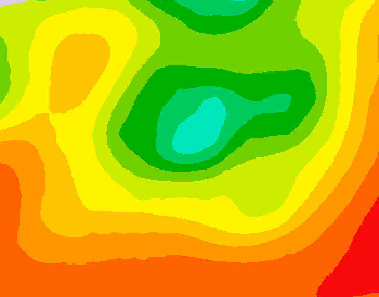 GDPS 500 millibar geopotential height 240 hour forecast chart for Canada based on 2026/08/03 0000Z data