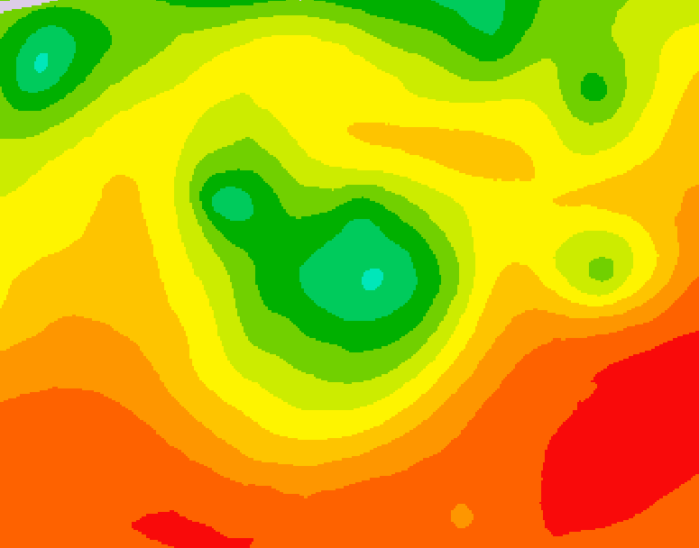GDPS 500 millibar geopotential height 048 hour forecast chart for Canada based on 2026/08/03 1200Z data