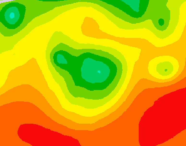 GDPS 500 millibar geopotential height 054 hour forecast chart for Canada based on 2026/08/03 1200Z data