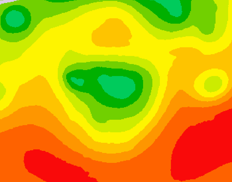 GDPS 500 millibar geopotential height 060 hour forecast chart for Canada based on 2026/08/03 1200Z data