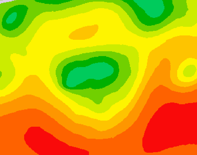 GDPS 500 millibar geopotential height 072 hour forecast chart for Canada based on 2026/08/03 1200Z data