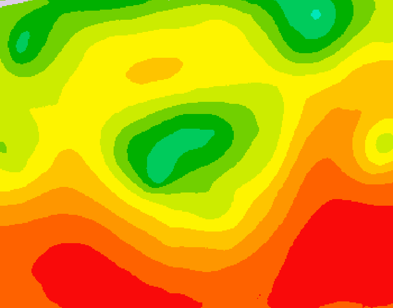 GDPS 500 millibar geopotential height 078 hour forecast chart for Canada based on 2026/08/03 1200Z data