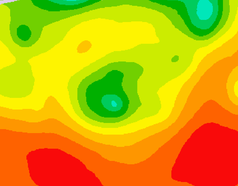 GDPS 500 millibar geopotential height 096 hour forecast chart for Canada based on 2026/08/03 1200Z data