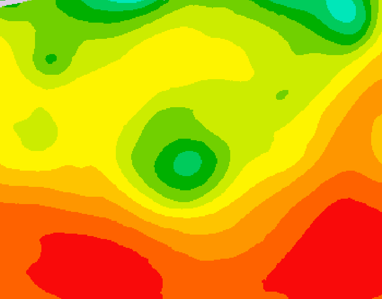 GDPS 500 millibar geopotential height 108 hour forecast chart for Canada based on 2026/08/03 1200Z data