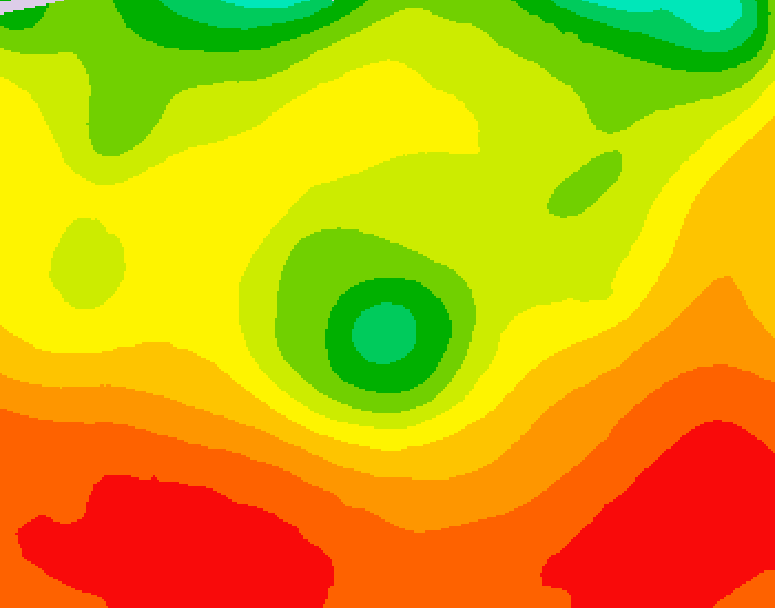 GDPS 500 millibar geopotential height 114 hour forecast chart for Canada based on 2026/08/03 1200Z data