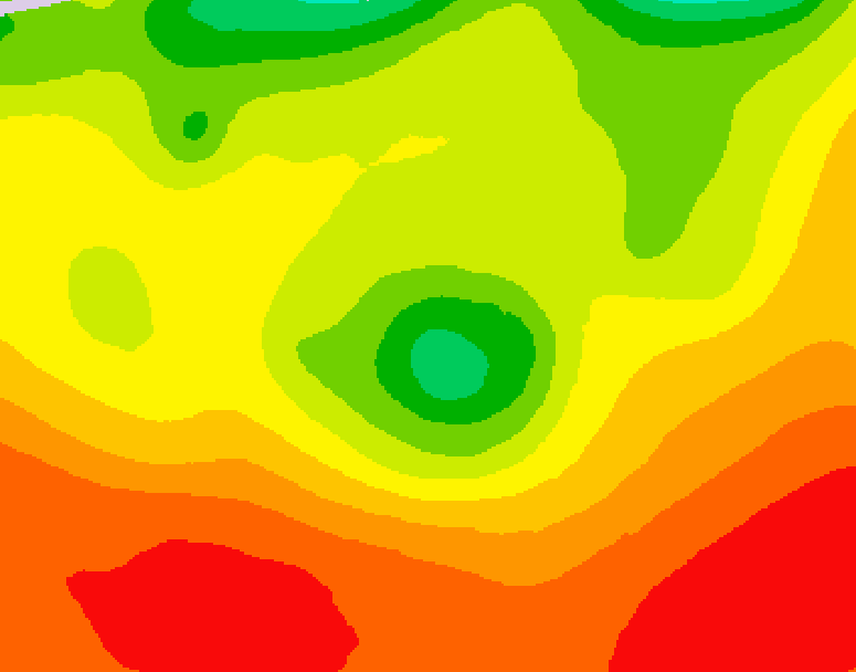 GDPS 500 millibar geopotential height 132 hour forecast chart for Canada based on 2026/08/03 1200Z data