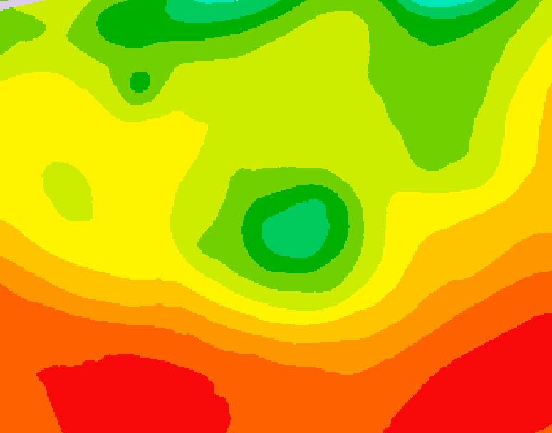 GDPS 500 millibar geopotential height 138 hour forecast chart for Canada based on 2026/08/03 1200Z data