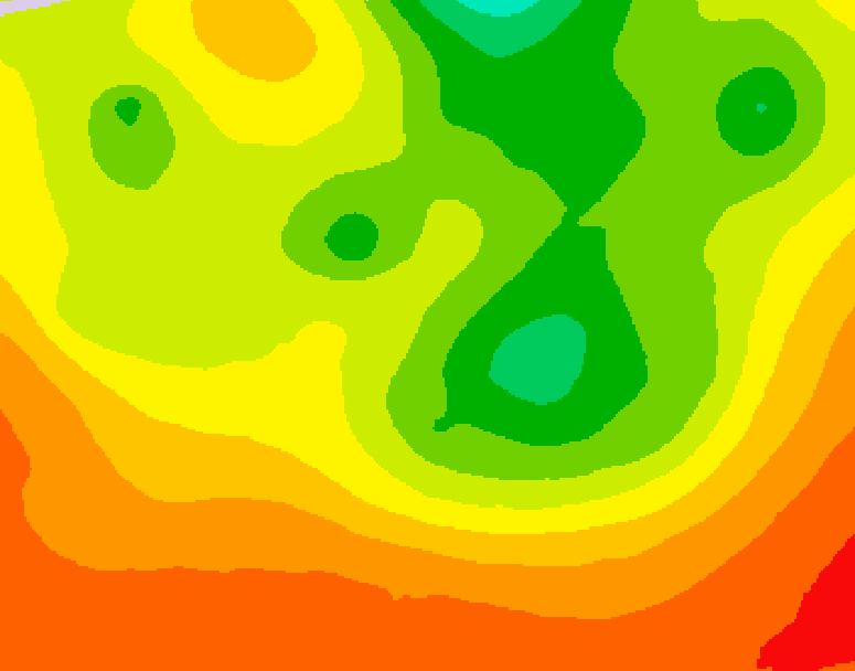 GDPS 500 millibar geopotential height 222 hour forecast chart for Canada based on 2026/08/03 1200Z data