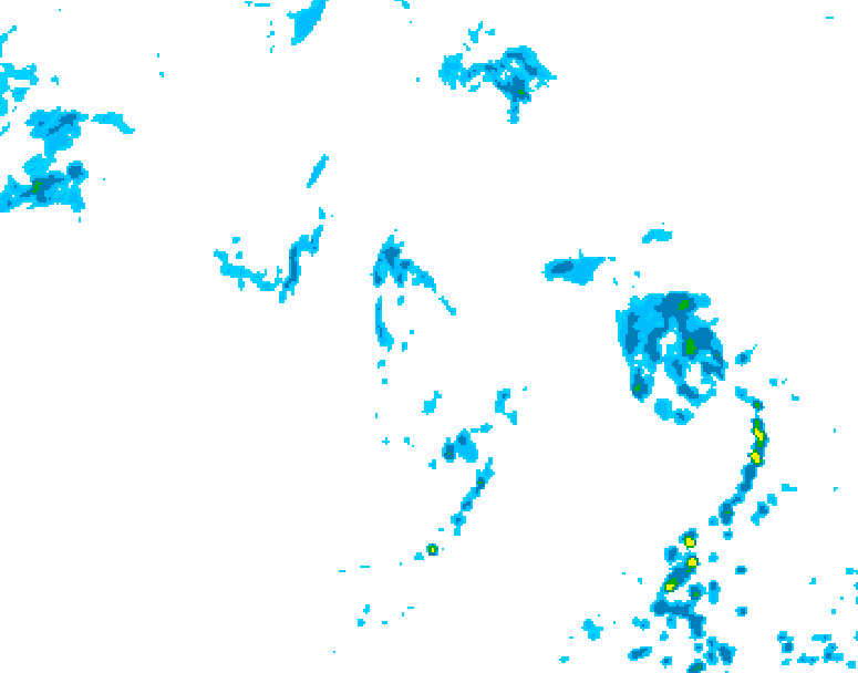 GDPS precipitation 024 hour forecast chart for Canada based on 2026/08/03 1200Z data