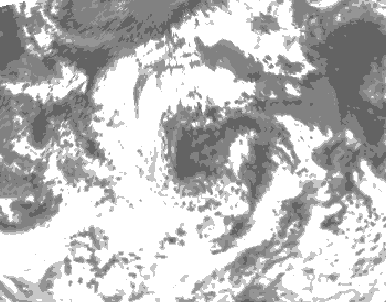 GDPS total cloud 144 hour forecast chart for Canada based on 2026/08/03 0000Z data