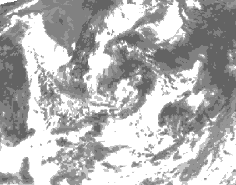 GDPS total cloud 240 hour forecast chart for Canada based on 2026/08/03 0000Z data